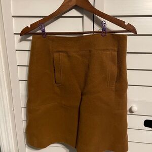 LOFT Camel Brown Fleece Skort
